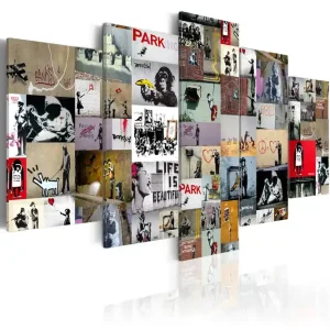 Tavla Art Of Collage Banksy Iv 200X100 - Inredning & dekor Billig