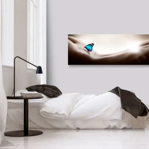 Tavla Woman and Butterfly (1 Part) Narrow 120x40 - Inredning & dekor Extra rabatt