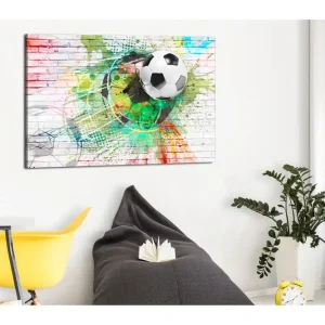 Tavla Colourful Sport (Football) 120x80 - Inredning & dekor risnedsättning