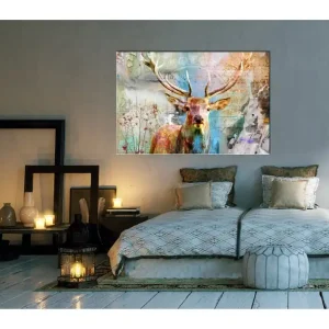 Trygg betalning Tavla Deer on Wood 90x60 - Inredning & dekor