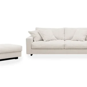 Premium Scandinavian Choice Valencia Soffgrupp Extra Djup 3-sits Soffa + Fotpall Offwhite - Möbler