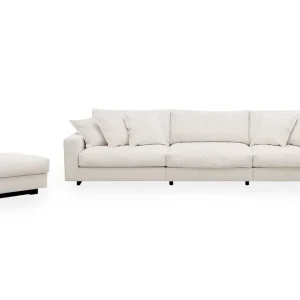 Scandinavian Choice Valencia Soffgrupp Extra Djup 5-sits Soffa + Fotpall Offwhite - Möbler Utförsäljning