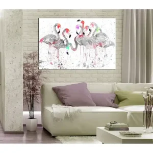 Tavla Flamingoes Dance 90x60 - Inredning & dekor Fynd