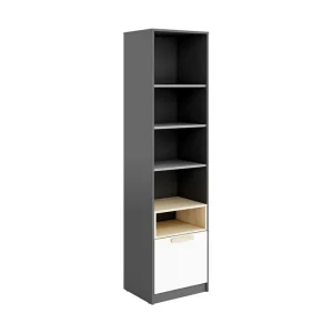 Pok Hylla 50x40x193 cm Svart/Vit - Förvaring Begränsad tid