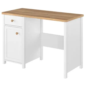 Populärt val Bioley Skrivbord 110 cm med Förvaring Låda + Skåp Beige/Vit - Möbler