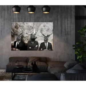 Tavla Deer in Suits 90x60 - Inredning & dekor Nedsatt pris