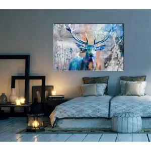 Tavla Blue Deer 120x80 - Inredning & dekor Utförsäljning