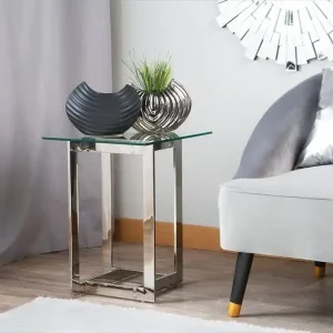 Extra rabatt Sidobord Crystal 40 cm Silver - Möbler