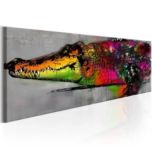 Billig Tavla Colourful Alligator 150x50 - Inredning & dekor