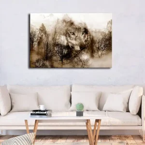 Tavla Mountain Predator (1 Part) Wide Brown 90x60 - Inredning & dekor Handla nu