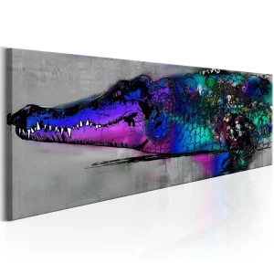 Tavla Blue Alligator 150x50 - Inredning & dekor Säker betalning
