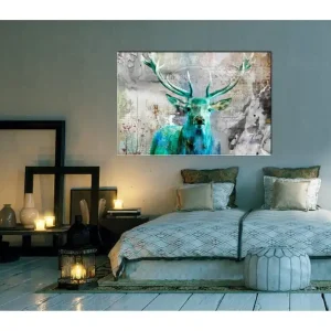 Tavla Green Deer 120x80 - Inredning & dekor Premium