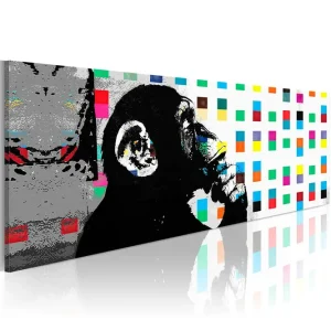 Tavla Banksy The Thinker Monkey 150X50 Flerfärgad - Inredning & dekor Handla nu