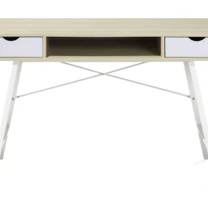 Clarita Skrivbord 120 cm med Förvaring Hylla + 2 Lådor Trä/Natur - Möbler Bästa pris