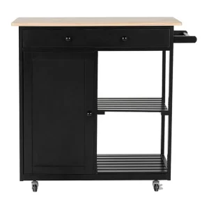 Begränsat antal Serveringsbord Trapani 75 cm Svart - Möbler