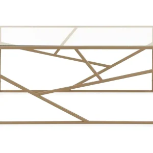 Trygg betalning Orland Soffbord 100 cm Glas/Guld - Möbler