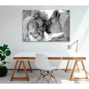 Tavla Lion's Love 90x60 - Inredning & dekor Billigare