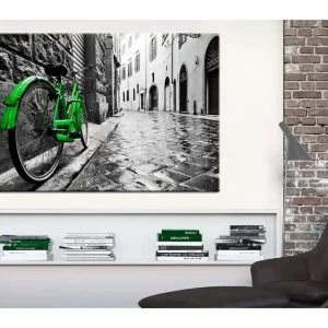 Tavla Vintage Green Bike 60x40 - Inredning & dekor Fynd