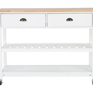 Navarino Serveringsvagn 48|120 cm Vit - Möbler Populär