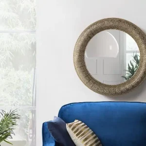 Rabatt Channay Spegel 80 cm Guld - Inredning