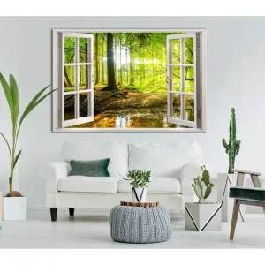 Tavla Window: View on Forest 90x60 - Inredning & dekor Rabatter