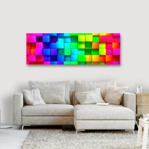 Snabb leverans TAVLA Colourful Cubes (1 Part) Narrow 135x45 - Inredning & dekor