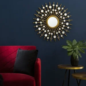 Trygg betalning Blois Spegel 70 cm Guld - Inredning