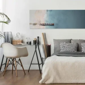 TAVLA Sea and Wooden Bridge (1 Part) Narrow Grey 150x50 - Inredning & dekor Bästa pris