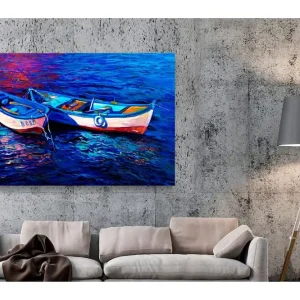 Tavla Abandoned Boats 60x40 - Inredning & dekor Nedsatt pris