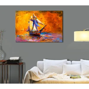 Trygg betalning TAVLA Ocean of the Setting Sun 120x80 - Inredning & dekor