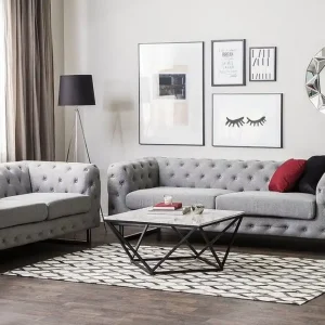 Extra rabatt Vissland Soffgrupp 2-Sits+3-Sits Grå - Möbler