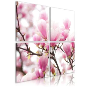 Tavla Blommande magnolia träd 60x60 - Inredning & dekor Populär