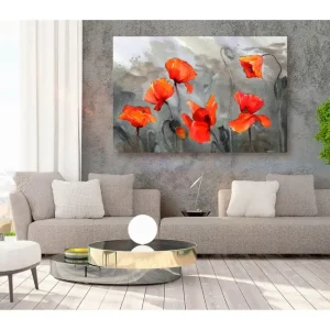 Tavla Poppies (Watercolour) 120x80 - Inredning & dekor Rabatt