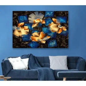 Bästa pris Tavla Geometrical Flowers 120x80 - Inredning & dekor
