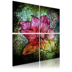 Tavla Glas blomma 60x60 - Inredning & dekor Extra rabatt
