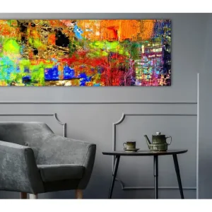 Tavla Colourful Abstraction (1 Part) Narrow 120x40 - Inredning & dekor Kampanjpris