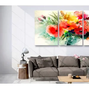 Tavla Watercolor Bouquet 120x60 - Inredning & dekor Premium