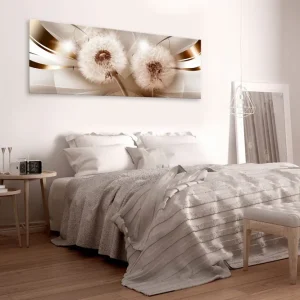 Tavla Two Dandelions (1 Part) Narrow 120x40 - Inredning & dekor Begränsat erbjudande