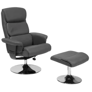Rabatt Legend Recliner med fotpall Grå - Möbler