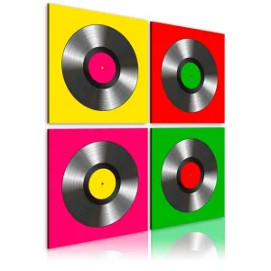 Tavla Vinyler Popkonst 40X40 Flerfärgad - Inredning & dekor Extra rabatt