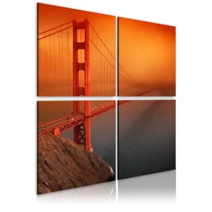 Tavla San Francisco Golden Gate Bridge 60x60 - Inredning & dekor Säker betalning
