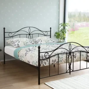 Bedly Antlia Dubbelsäng 160 200 cm Svart Svart - Möbler Nedsatt pris
