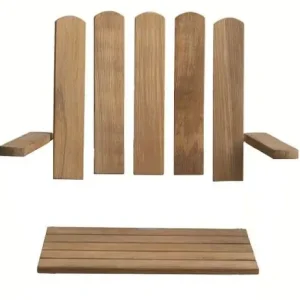 Träsats A2, 50 cm Obehandlad teak, inkl. skruv Fynd