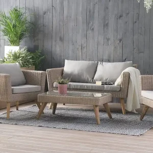 Vittoria Loungegrupp Utomhus 91 cm Brun - Utemöbler & utemiljö Begränsat erbjudande