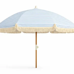 Begränsat antal Parasoll 200 cm Blå/vit