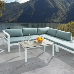 Messina Loungegrupp Utomhus 147 cm Vit - Utemöbler & utemiljö Kundfavorit