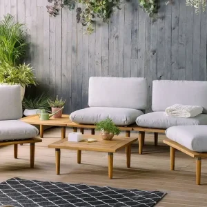 Frascati Loungegrupp Utomhus 80 cm Grå - Utemöbler & utemiljö Snabb frakt