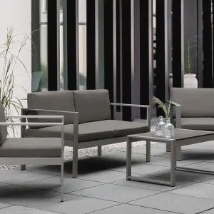 Tirrena Loungegrupp Utomhus 90 cm Grå - Utemöbler & utemiljö Expressleverans