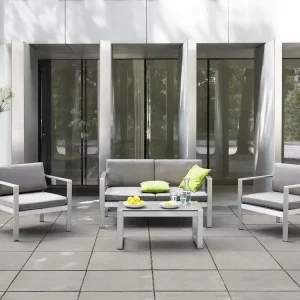 Lågt pris Tirrena Loungegrupp Utomhus 90 cm Grå - Utemöbler & utemiljö