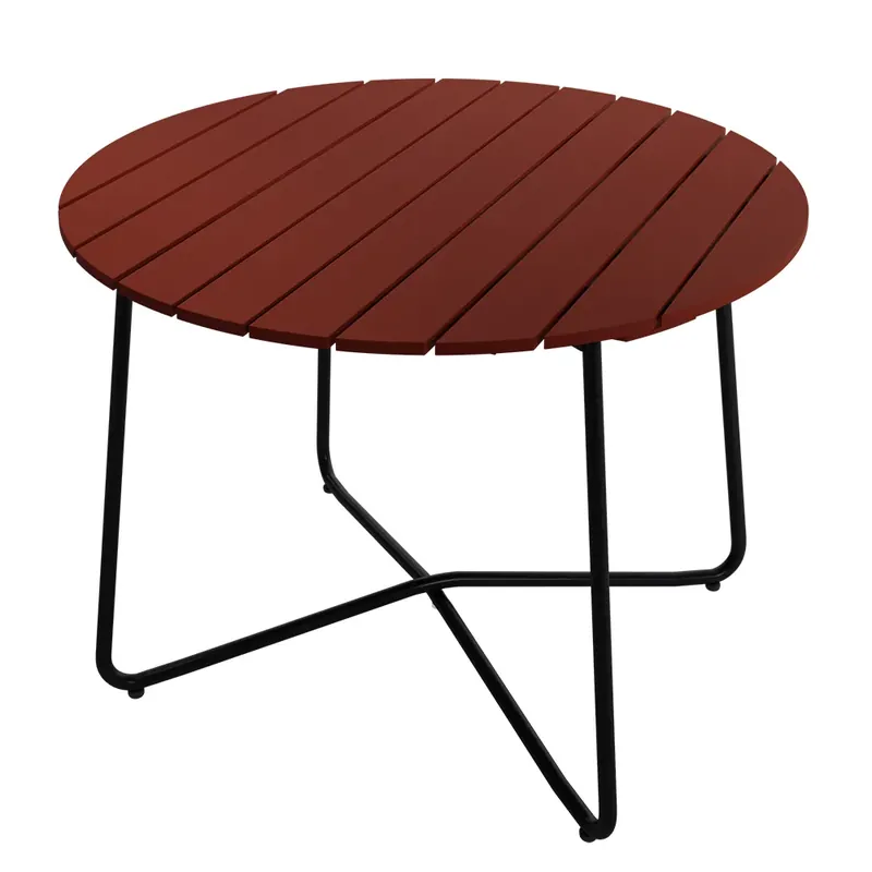 Rabatt 9A bord 100 cm Mörkröd / Svart